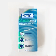 ไหมขัดฟัน Oral B Super Floss 50CT Strands  สำหรับคนจัดฟัน 1 กล่อง 130 บาท