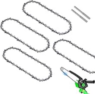 4 Pack 8 Inch Chainsaw Chain, 3/8"LP Pitch, 33 DriveLinks, 050" Gauge, with 2 Grindstone，Fits for Ch