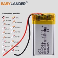 3 Wire 602035 3.7V 450mAh Lithium Polymer Battery Replacement For MP3 DVR GPS Wireless Home Monitor 