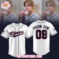 2026 Summer New TXT Yeonjun "Korea 09" Baseball Jersey Men's Oversized T-shirt Suitable for Daily an