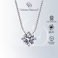 Dây chuyền kim cương Moissanite 08 Carat Caterina Diamond Sterling Silver Round DN036WH