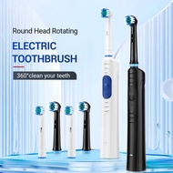 Mofajiang Rotating Electric Toothbrush with 4 Brush Heads for Adults, 60-Day Battery Life, 2-Minute 