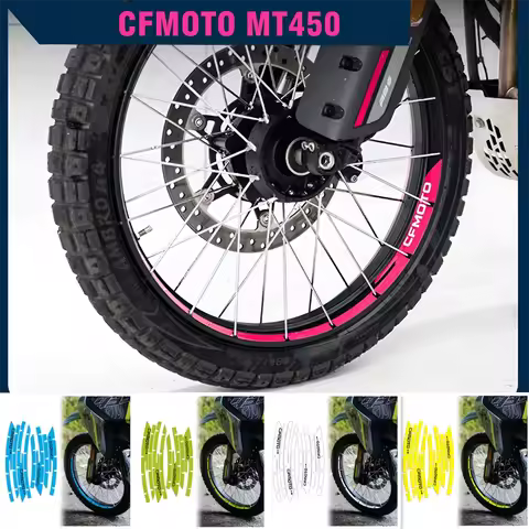 For CF Moto 450MT 450 MT IBEX 450 Wheel Sticker Motorcycle Rim Reflective Decals Stripe Mags Tape Wa