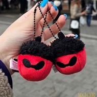 KOOK Cute Red Acorn Plush Keychain Furry Decorative Key Holder For Backpacks Luggage And Gifts