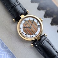 Cartier Vermeil Vendome Trinity Dial 卡地亞鍍金手錶，石英，走時正常