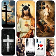 Case For Huawei y6 y7 2018 Honor 8A 8S Prime play 3e Phone Cover Soft Silicon Christ Jesus cross