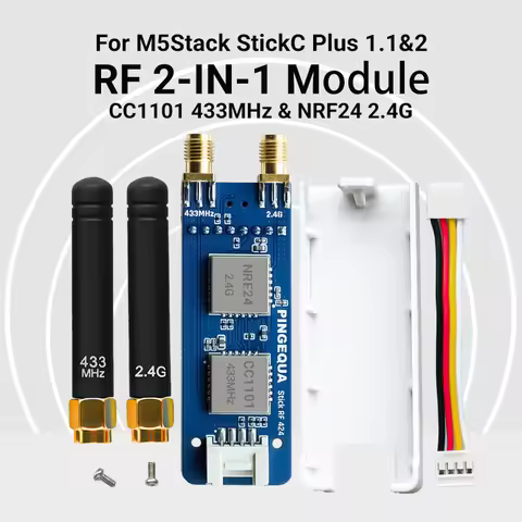 M5Stack StickC PLUS 2 NRF24 CC1101 Moudle, RF Expansion Board, 2.4GHz 433MHz, Support Bruce Firmware