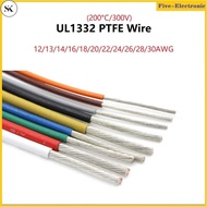 SK 5Meter  UL1332  PTFE Tinned Copper Wire 18AWG/16AWG/14AWG/12AWG  Plastic Insulated  Electron Cabl