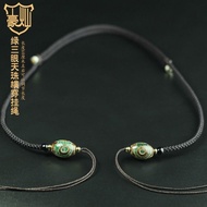 Dzi Beads Lanyard Horizontal String Dzi Beads Rope Men Women Style Halter Neck Dzi Beads Pendant Nec