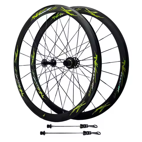 Pasak Road Bike 700C Wheelset V Brake 20/24 Holes Flat Spokes 40mm Depth Rim Brake Presta Valve SH H