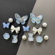 Set 14 Jibbitz Sticker Charm 3D chủ đề Bling xanh 14 DIY Mayto gắn Dép Crocs Cross Dép Sục Cá Sấu JB