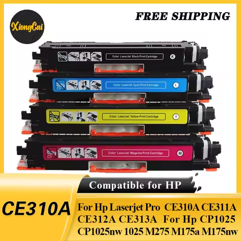 1pc Compatible Toner Cartridge For Hp Laserjet Pro CE310A CE311A CE312A CE313A For Hp CP1025 CP1025n