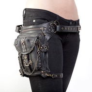 Retro Messenger Bag Steampunk Shoulder Bag Leg Bag Waist Bag Rock Motorcycle Bag Gothic Style Unique