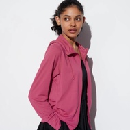 UNIQLO AIRism Jaket Wanita UV CUT MESH HOODIE Pink