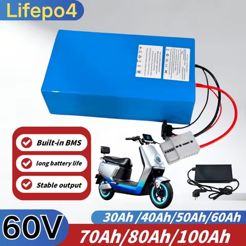 Deep Cycle 60V Lithium Lifepo4 Battery - 20Ah 30Ah 40Ah 50Ah 60Ah 70Ah 80Ah 100Ah for 2KW 3KW 5KW Mo