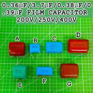 0.36μF/3.7μF/0.38μF/0.39μF FILM CAPACITOR 200V/250V/400V