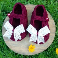 sepatu bayi perempuan rajut murah cantik lucu bisa custom