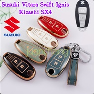 Soft TPU Car Key Case cover For Suzuki Swift Ignis Kizashi Sport SX4 Baleno Ertiga SCORSS Grand Vitara 2016 2017 2018 2019 Remote Key Cover Case Bag Shell Holder Accessories