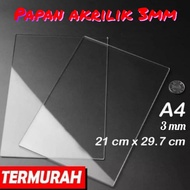 BIGMOM - Papan Akrilik Ukuran A4 Tebal Bening / Akrilik Lembaran Acrylic Bening Murah