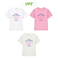 Upz Cotton Baby Tee Short Sleeve You're Gorgeous Print (White/Cream/Pink)