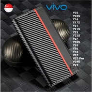 High-grade Carbon Fiber Drop-resistant All-inclusive Mobile Phone Leather Filp Case Vivo Y02 Y17 V29 Y22 Y35 Y36 Y78 V27