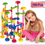 Mainan Marble Run isi 105pcs DIY Mainan Edukasi Kado Anak Puzzle Perempuan Laki Laki Newborn 0 1 2 3