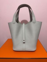 Hermes 22 picotin gris perle