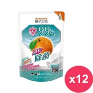 【橘子工坊】溫和除菌碗盤洗滌液洗碗精(水藍)補充包430mlX12包