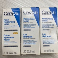 CeraVe適樂膚長效清爽保濕乳液 5ml日間溫和保濕乳SPF25 3ml