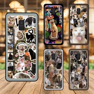 Samsung A8 Plus Phone Case, A8 Black Bezel Kitten Meme Cute