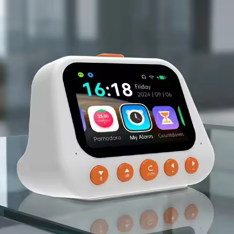 AI Smart Alarm Clock Talking Buddy Educational Clock Music/Stories Player Pomodoro Timer Cool Robot