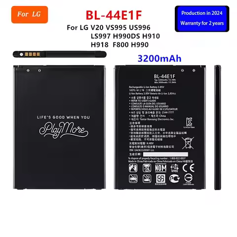 Original BL-44E1F 3200mAh Battery For LG V20 VS995 US996 LS997 H990DS H910 H918 F800 H990 BL 44E1F M