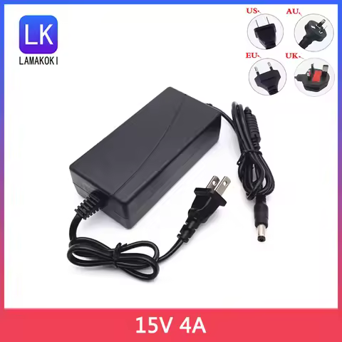 Input: AC 100-240V 50/60Hz Output: DC 15V 4A / 4000ma Power Cord Adapter