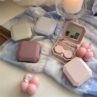 Portable Contact lenses box Convenient Tweezer included Candy color Portable contact lens case Plast