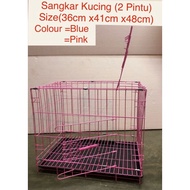 900 Sangkar Kucing 2 Pintu(Size 48cm x41cm x 36cm)................900 Sangkar Kucing