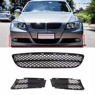Left+Right Front Lower Bumper Grille Grill Set Fit for 05-07 BMW E90/E91 Sedan Wagon 2005 2006 2007 