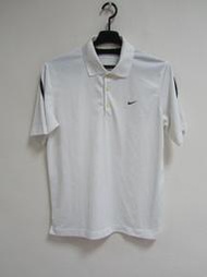 NIKE GOLF M號(170/88A) 白黑條 短袖POLO衫乙件  七九成新