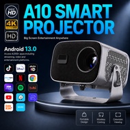 A10 Smart Projector, Native 1080P Resolution, 4K Supported, Portable Wireless Screen Casting Home Pr