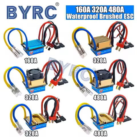 RC Boat 160A / 320A / 480A ESC 380/540/550 Brushed Motor Waterproof ESC Electronic Speed Controller 