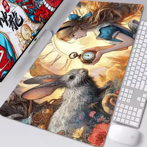1pc Alice In Wonderland Fantasy Adventure Movies Floor Mat Mouse Mat Desk Mat With Pad Gaming XXL Ke