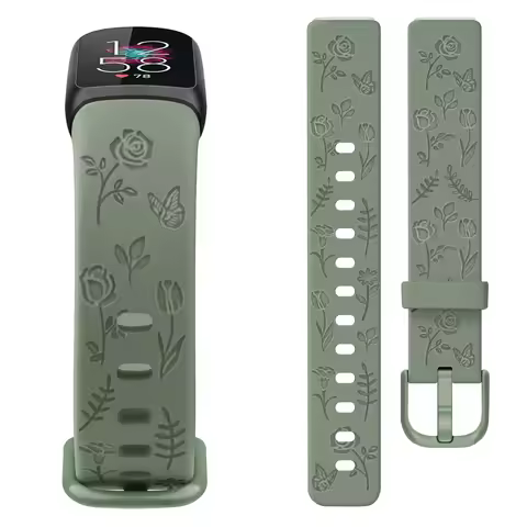 Flower Engraved TPU Strap For Fitbit Luxe Watchband Wristband For Fitbit Luxe Band Bracelet Replacem