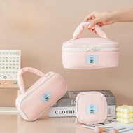 Beg kosmetik Puffy Makeup Bag Women Candy Color Hand-held Cosmetic Storage Bag Travel Portable Handh
