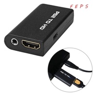 FEPS Converter, PS2 to HDMI Game to HDMI Adapter, Durable 3.5mm Audio Output HD Cable 480i/480p/576i