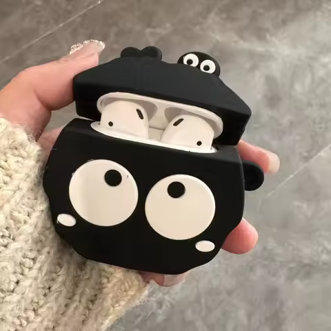Cute Cartoon Briquettes Silicone Case For AirPods 2 3 4 5 Pro 2 Pro3 Earphone Protective Cover