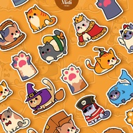 CAT STICKER PACK | CAT STICKER | Cute Cat | TUMBLER STICKER | LAPTOP, Suitcase, Helmet Stickers