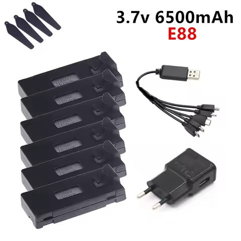 3.7V 6500mAh Lipo Battery For E88 E88PRO E525 E99 P1 K3 P10 A13 S98 RC Quadcopter Drone Parts 3.7V E