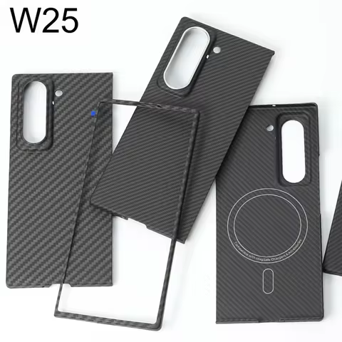 Magnetic Aramid Carbon Fiber Hinge Phone Case For Samsung Galaxy Z Fold SE Special Edition W25 5G Gl
