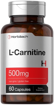 L Carnitine Supplement 500mg | 60 Capsules | as L-Carnitine L-Tartrate | Non-GMO and Gluten Free