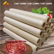 Collagen Sausage Sheath 15M 18/22/26mm Edible Halal Food Grade for Making Sausages Meat Food Sausage
