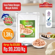 [HALAL] JUWITA TUNA FLAKES IN SOYBEAN OIL 1.3 KG TUNA SERVED/ IN VEGETABLE OIL TUNA CUT/ IN VEGETABL
